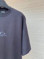 Balenciaga gray circle embroidered round neck short sleeved shirt - Image 5