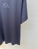 Balenciaga gray circle embroidered round neck short sleeved shirt - Image 7