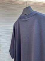 Balenciaga gray circle embroidered round neck short sleeved shirt - Image 9