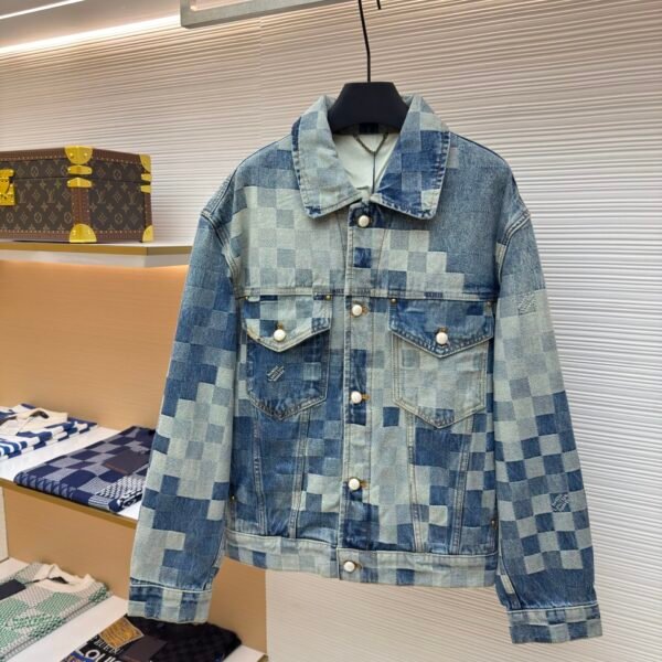 LOUIS VUITTON embossed workwear jeans