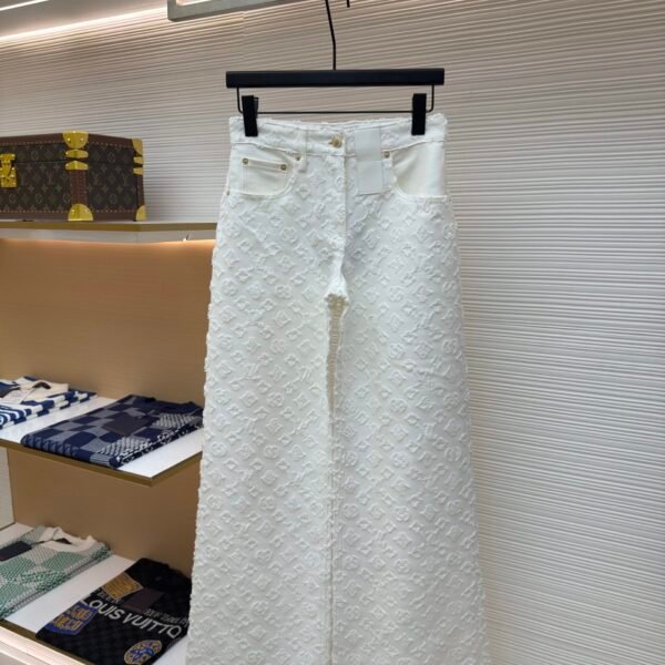 LOUIS VUITTON 3D embossed jacquard denim jeans