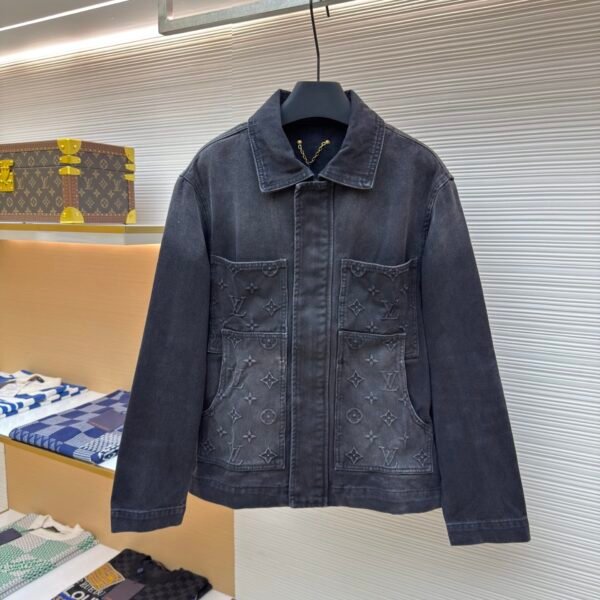 LOUIS VUITTON embossed denim jacket
