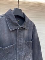 LOUIS VUITTON embossed denim jacket - Image 4