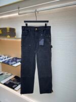 LOUIS VUITTON embossed workwear jeans