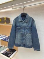 LOUIS VUITTON embossed pocket denim jacket
