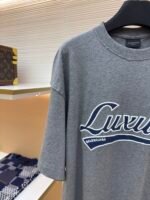 Balenciaga Luxury Letter Patch Round Neck Short Sleeve - Image 4