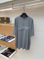 Balenciaga Luxury Letter Patch Round Neck Short Sleeve