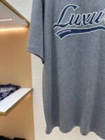 Balenciaga Luxury Letter Patch Round Neck Short Sleeve - Image 5