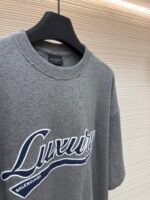 Balenciaga Luxury Letter Patch Round Neck Short Sleeve - Image 9