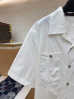 LOUISHUITTON single breasted embossed short sleeved shirt - Image 8