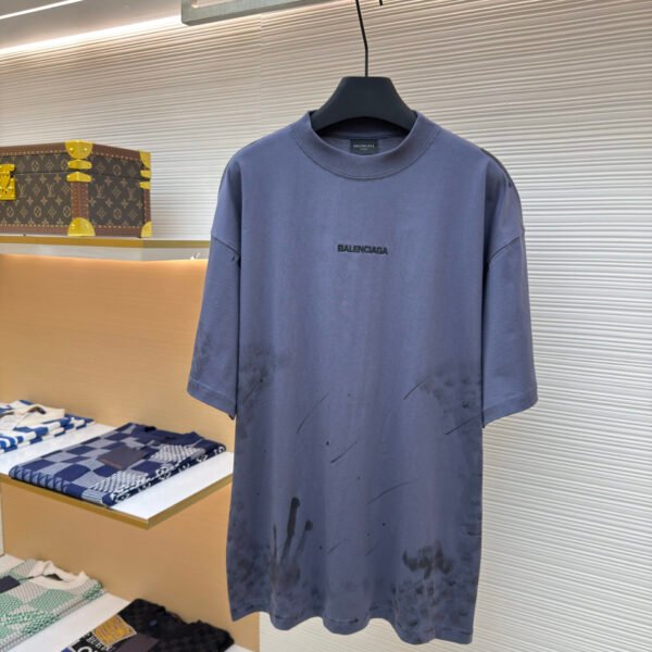 Balenciaga Ink Used Embroidered Short Sleeves