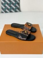 Louis Vuitton Frame Patent Canvas PrintedFlip Flops