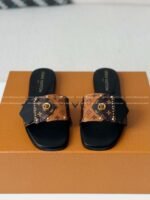 Louis Vuitton Frame Patent Canvas PrintedFlip Flops - Image 3