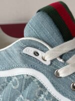 Gucci Re-Web Denim Sneakers - Image 7