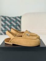 Chanel 25A Flat-Soled Pull-On Furry Shoes