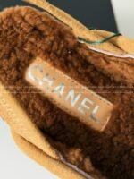 Chanel 25A Flat-Soled Pull-On Furry Shoes - Image 7