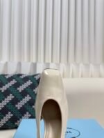 Prada Square Toe Chunky Heel Sandals / Heel Height: 8.5cm - Image 11