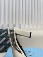 Prada Square Toe Chunky Heel Sandals / Heel Height: 8.5cm - Image 9