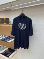 FENDI letter printed embroidered short sleeved shirt