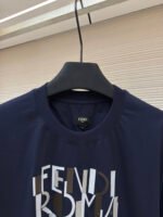 FENDI letter printed embroidered short sleeved shirt - Image 8