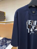 FENDI letter printed embroidered short sleeved shirt - Image 7