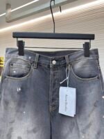 Acne Studios ink splattered denim cropped pants - Image 9