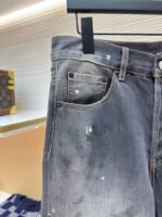 Acne Studios ink splattered denim cropped pants - Image 8