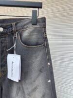 Acne Studios ink splattered denim cropped pants - Image 7