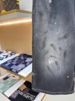 Acne Studios ink splattered denim cropped pants - Image 6