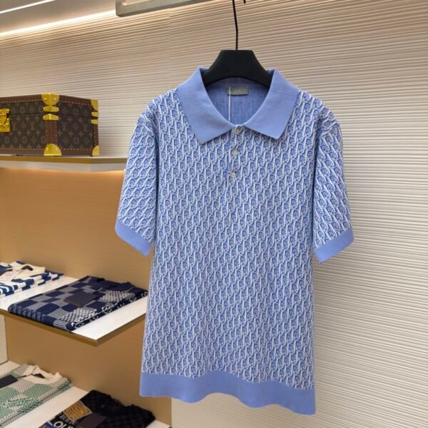 Dior Jacquard Woolen Polo Shirt