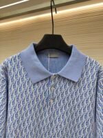Dior Jacquard Woolen Polo Shirt - Image 3