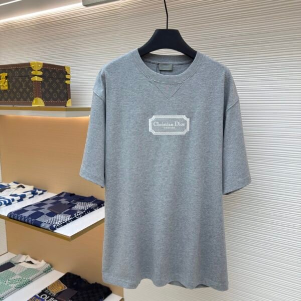 DIOR Water soluble Embroidered Logo Short Sleeve