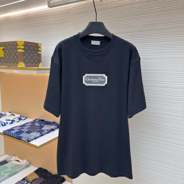 DIOR Water soluble Embroidered Logo Short Sleeve