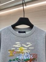LOUIS VUITTON Fishing Embroidered Round Neck Hoodie - Image 9