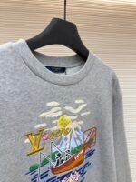 LOUIS VUITTON Fishing Embroidered Round Neck Hoodie - Image 4