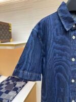 LOUISHUITTON tree patterned denim short sleeved long sleeved shirt - Image 8