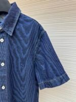 LOUISHUITTON tree patterned denim short sleeved long sleeved shirt - Image 7