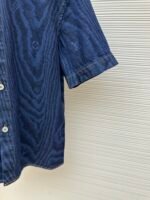 LOUISHUITTON tree patterned denim short sleeved long sleeved shirt - Image 5