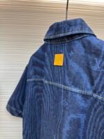 LOUISHUITTON tree patterned denim short sleeved long sleeved shirt - Image 3
