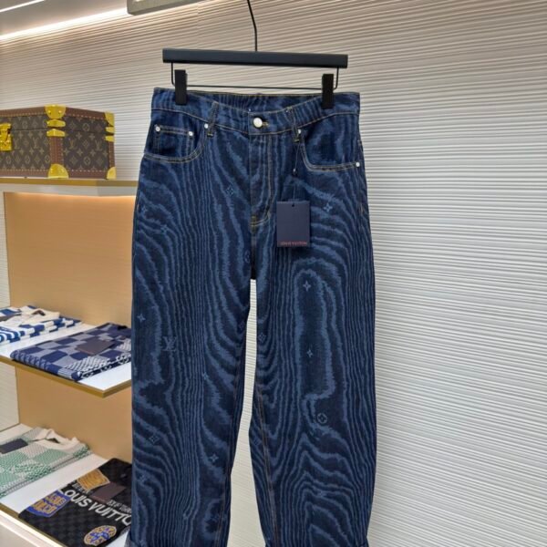 LOUISHUITTON tree patterned denim pants