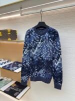 LOUIS VUITTON mosaic jacquard pullover sweate