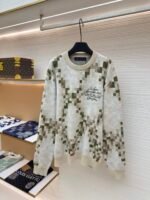 LOUIS VUITTON mosaic jacquard pullover sweater