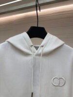 DIOR logo embroidered long sleeved hoodie - Image 4