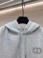 DIOR logo embroidered long sleeved hoodie - Image 3