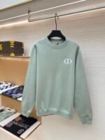 DIOR logo embroidered long sleeved hoodie