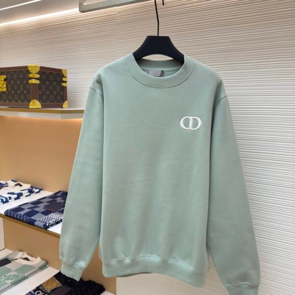 DIOR logo embroidered long sleeved hoodie