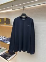 MIUMIU round neck navy blue long sleeved shirt