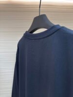 MIUMIU round neck navy blue long sleeved shirt - Image 3
