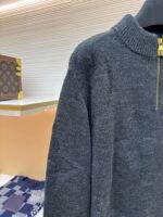 LOUIS VUITTON Inlaid Dark Pattern Zipper Woolen Sweater - Image 4