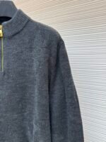 LOUIS VUITTON Inlaid Dark Pattern Zipper Woolen Sweater - Image 5